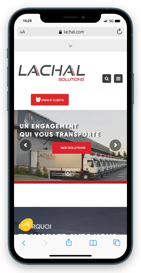 site Lachal version téléphone